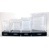 CHX 02804 Empty Crystal Display Box (M) Clear w/Black Lid