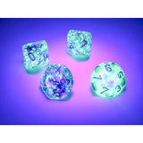 CHX 27356 Nebula Oceanic/gold Luminary Set of Ten d10s