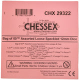 CHX 29322 Bag of 50 Assorted Loose Speckled 12mm w/pips d6 Dice