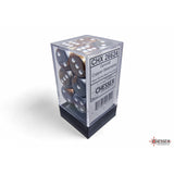 CHX 26624 Gemini Copper-Steel/white 16mm d6 Dice Block (12 dice)