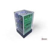 CHX 26636 Gemini Blue-Green/gold 16mm d6 Dice Block (12 dice)