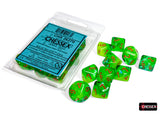 CHX 26270 Gemini Plasma Green-Teal/orange Luminary Set of 10 d10s