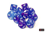 CHX 27367 Nebula Aura/white Luminary Set of Ten d10s - Gaming Accessory