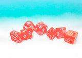 CHX 27553 Festive Dahlia/white Luminary Polyhedral 7-Dice Set