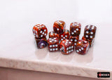 CHX 27743 Festive Symphony/white 16mm d6 Dice Block (12 dice)