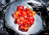 CHX 30073 Nebula Molten/white Luminary Polyhedral 7-Dice Set (with bonus die)