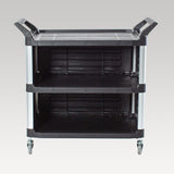 Trust Hi5 3 Shelf Utility Cart with 3 Panels (Black)