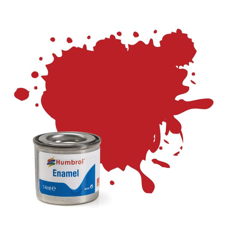 Enamel Paint - Humbrol Scarlet Matt (Set of 6)