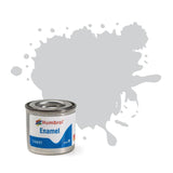 Set of 6 Humbrol Light Grey Matt enamel paint tins for a smooth finish on various surfaces.