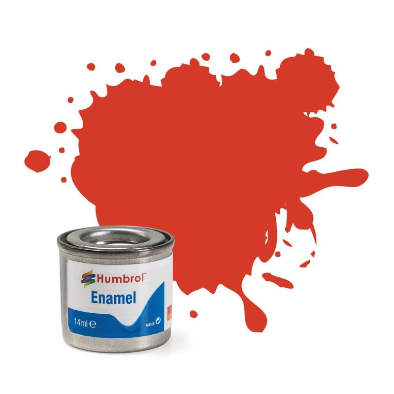 Enamel Paint - Humbrol Signal Red Matt (Set of 6)