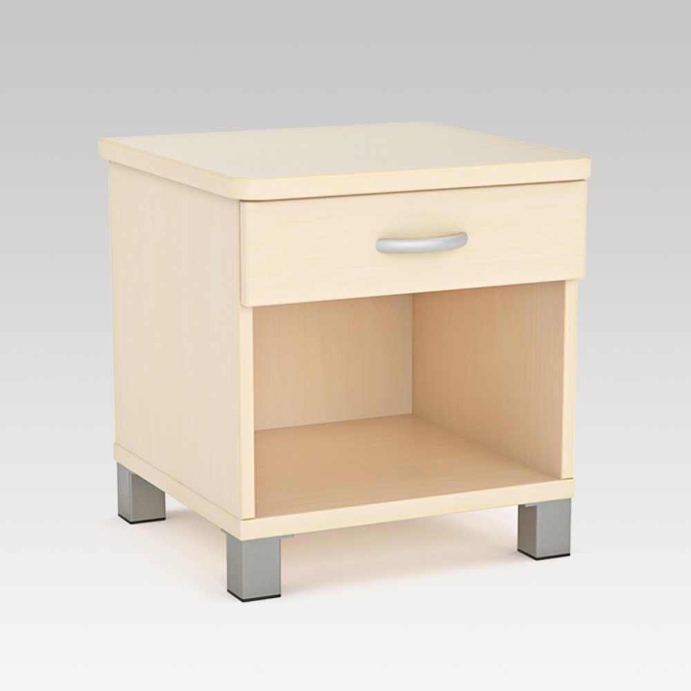 Bedside Cabinet With Feet - Bristol (Nordic Maple)