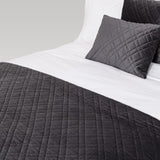 Quilted Coverlet - Dreamticket Verve Velvet Pewter (Super King)