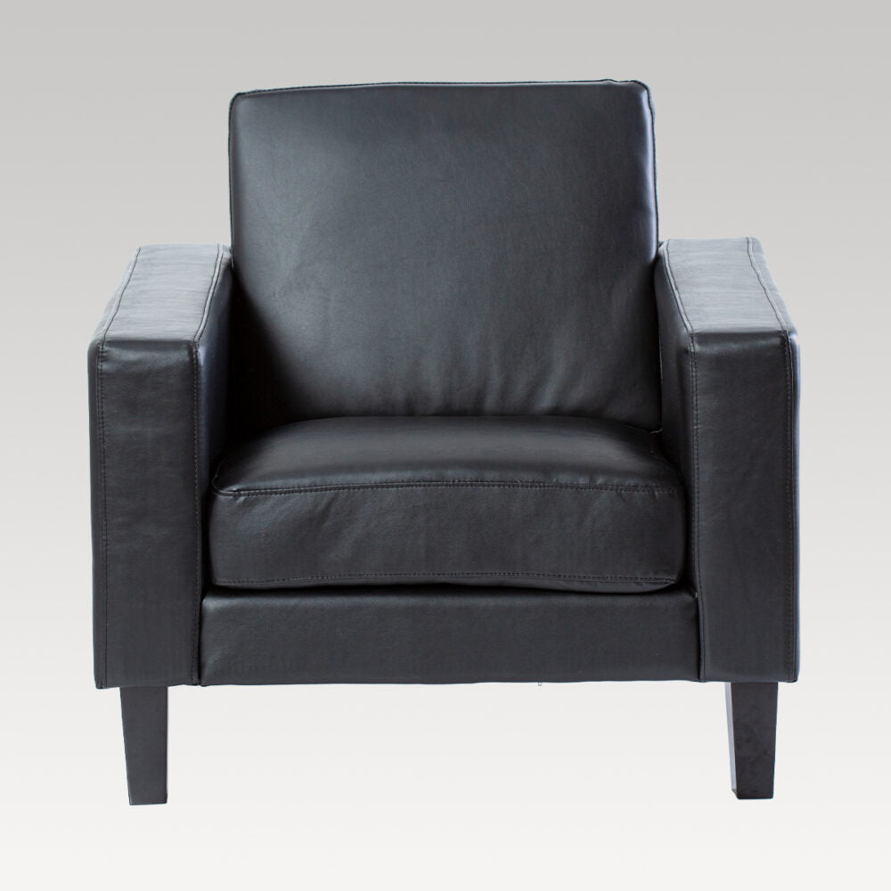 Single Seater Chair - Makers Fenix PU (Black)