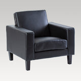 Single Seater Chair - Makers Fenix PU (Black)