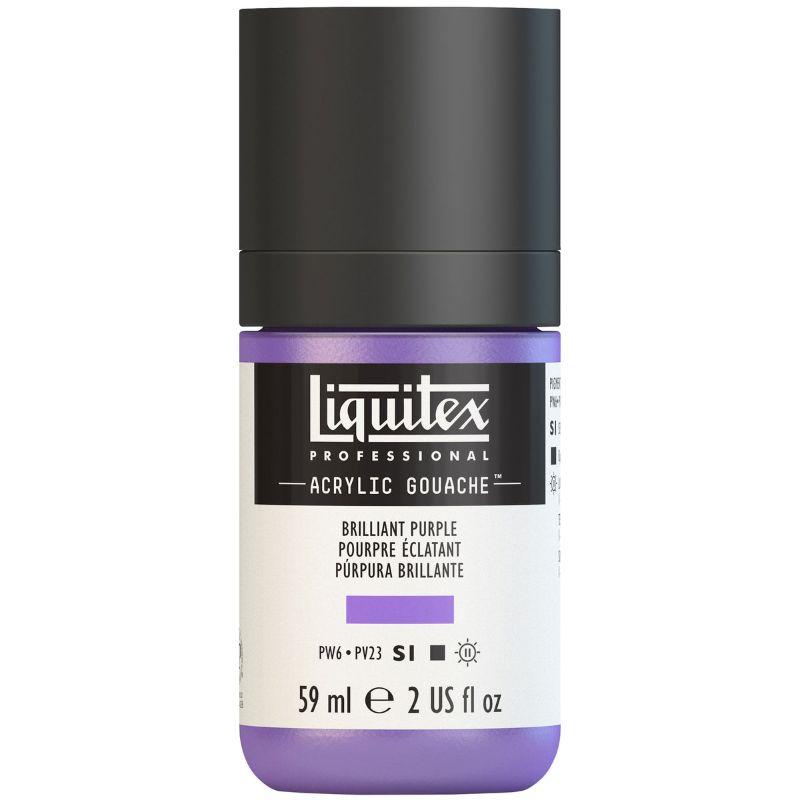 Liquitex Professional Acrylic Gouache 59ml features vibrant colors, a matte finish, and smooth application for artists and designers.