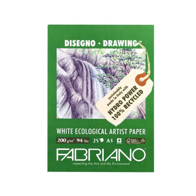 Fabriano Disegno Ecologico 200gsm A3 25 Shts