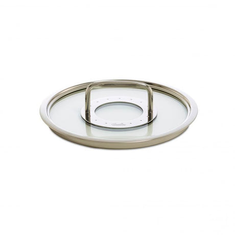 Fissler Bonn Glass Lid for 20cm pots, featuring heat-resistant glass for moisture control and easy visibility while cooking.