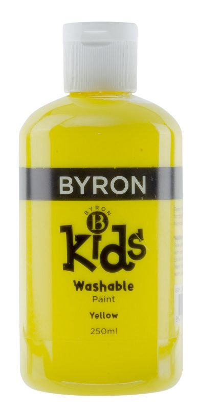 Jasart Byron Kids Wash Paint 250ml in white, non-toxic, fast-drying, perfect for creative arts and crafts for ages 3+.