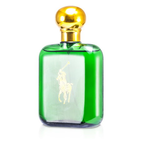 Ralph Lauren Polo Green Eau De Toilette Spray 118ml, a sophisticated fragrance blending wood and leather notes for men.