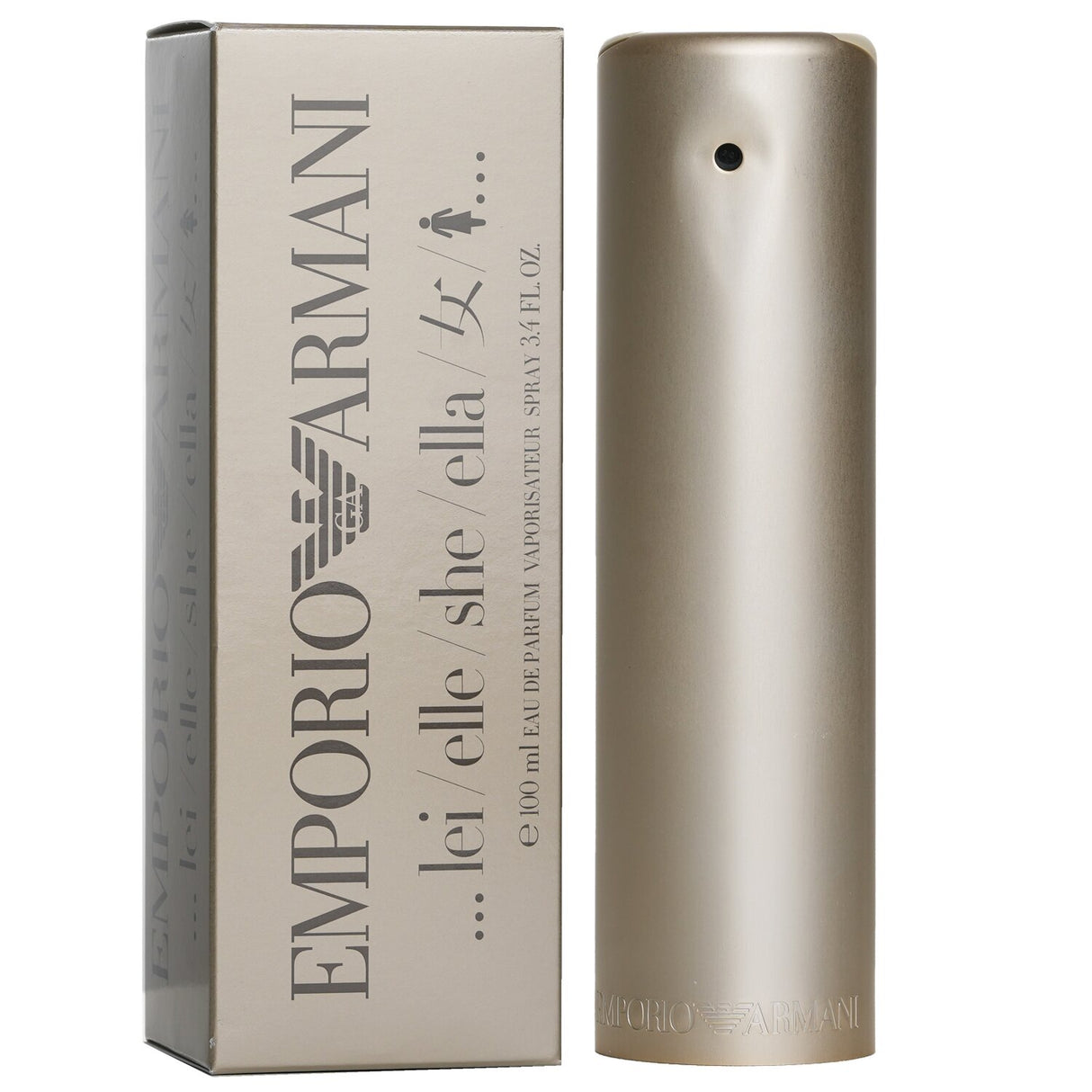 Giorgio Armani Emporio Eau De Parfum in 100ml boasts vibrant bergamot, cedar, Eastern spices, and vanilla for a refined, playful scent.