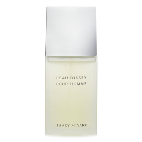 Issey Miyake Eau De Toilette Spray 125ml with vibrant notes of juniper, bergamot, lavender, and a warm cedar finish.