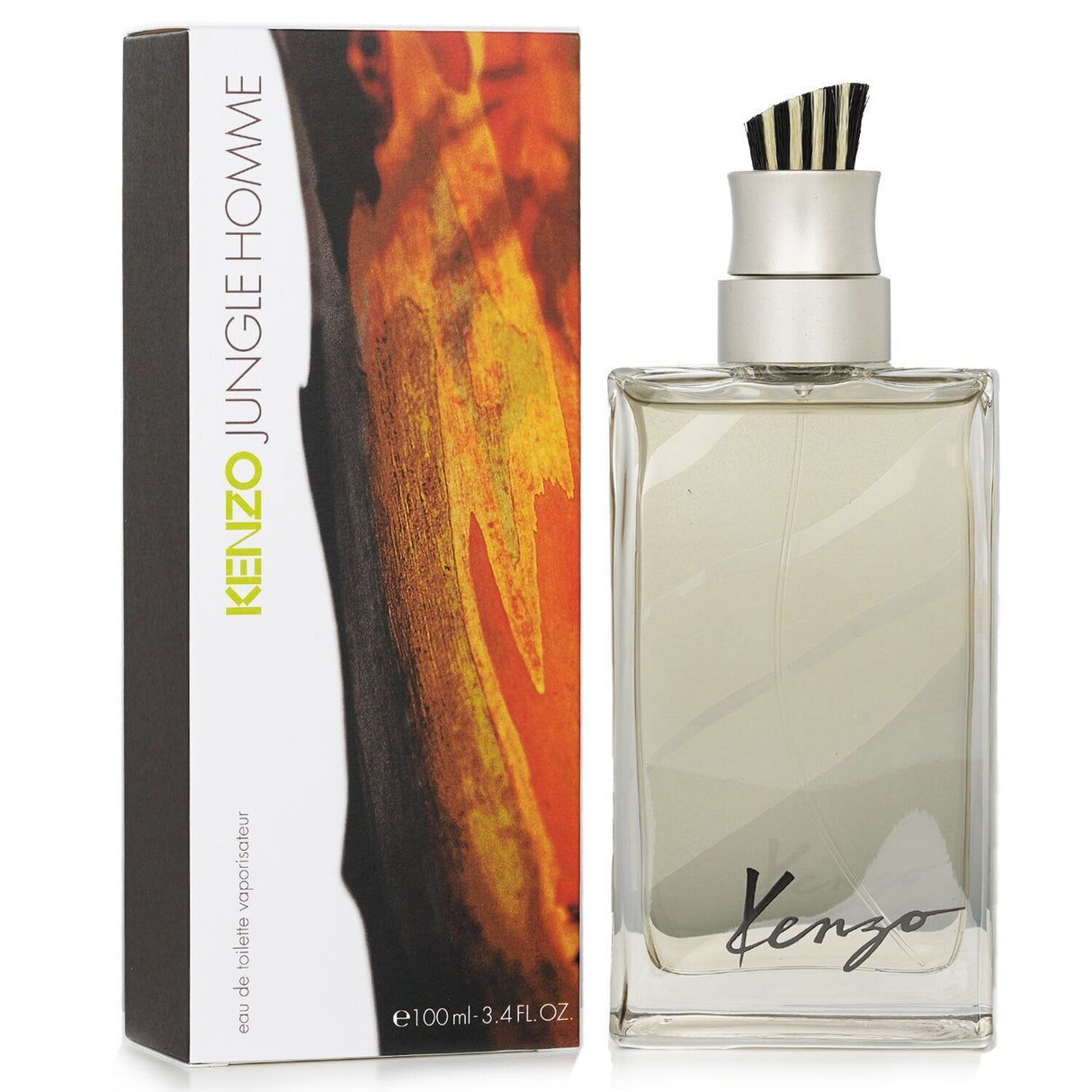 Kenzo Jungle Pour Homme 100ml Eau De Toilette Spray, a vibrant masculine scent with notes of mate, lime, and cedar.