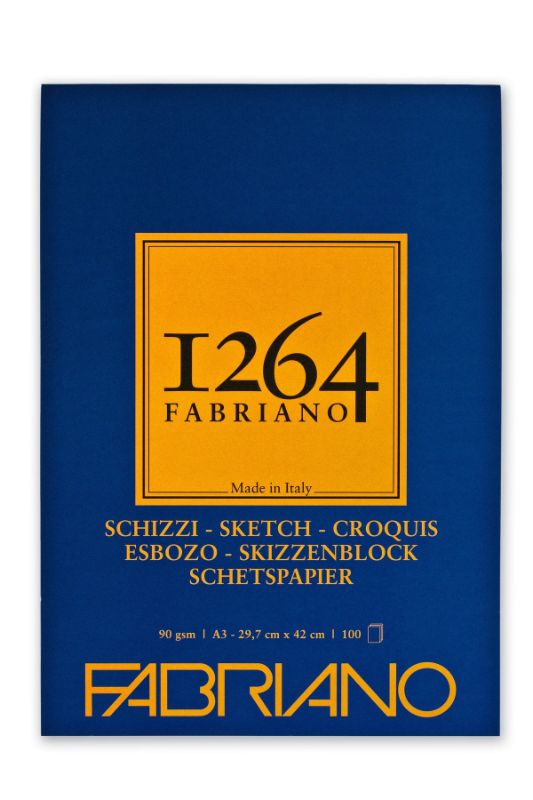 Fabriano 1264 Sketch Pad 90gsm A4 100 Sheets