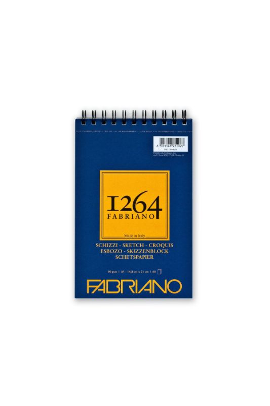 Fabriano 1264 A3 Sketch Pad with 120 sheets, ideal for various drawing techniques and crafted from eco-friendly, acid-free paper.