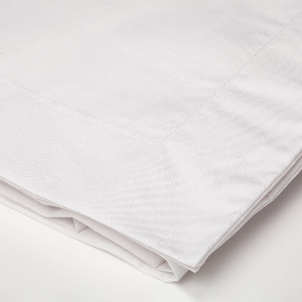 Pillow Slip - Weavers Premium Piped & Cuffed  (White)