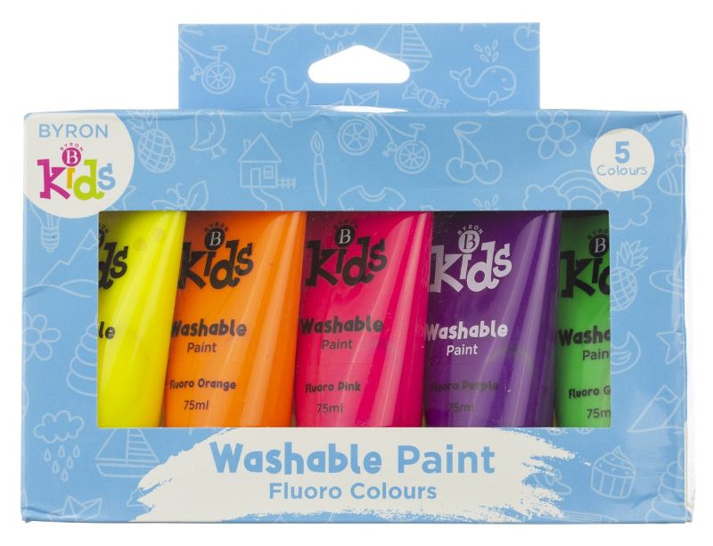 Jasart Byron Kids Wash Paint 75ml Set 5 Primary