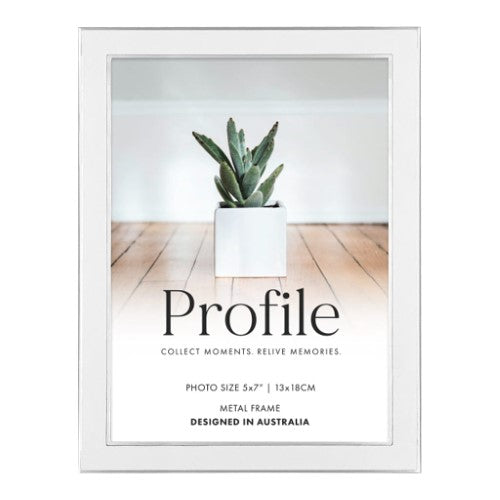 Profile - Eternal White Metal Photo Frame - 8x10in (20x25cm)
