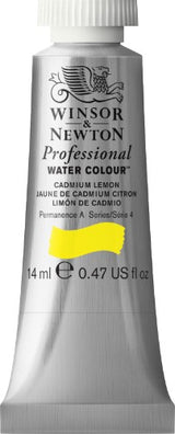 Winsor & Newton Professional Water Colour 14ml tube of Winsor Yellow, vibrant, durable paint for stunning watercolor artworks.