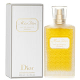 Elegant 100ml bottle of Miss Dior Eau De Toilette, a fruity floral fragrance with notes of jasmine, tuberose, and patchouli.