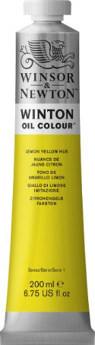 Winsor & Newton Winton Oil Colour 200ml tube in Payne's Gray, featuring rich pigmentation and excellent brush stroke retention.