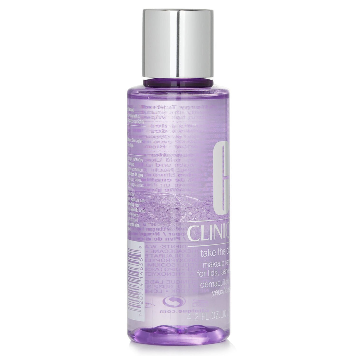 Clinique Take The Day Off Makeup Remover 125ml, gentle, oil-free formula for sensitive skin and effective cleansing of stubborn makeup.