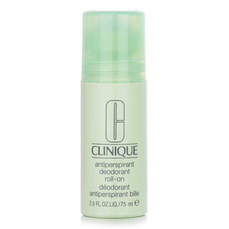 Clinique Anti-Perspirant Deodorant Roll-On is a 75ml solution for long-lasting odor and wetness protection, suitable for all skin types.