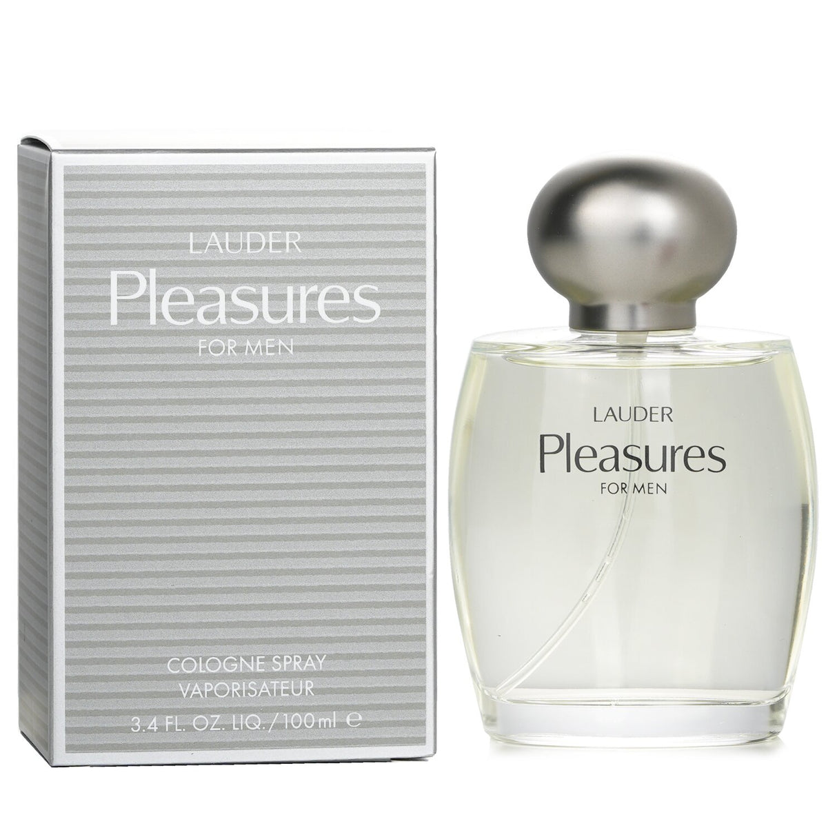 Estee Lauder Pleasures Cologne Spray in 100ml features fresh citrus, warm notes, and a lasting scent perfect for any occasion.