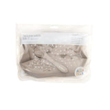 Silicone Bib With Spoon - Stone - All4Ella