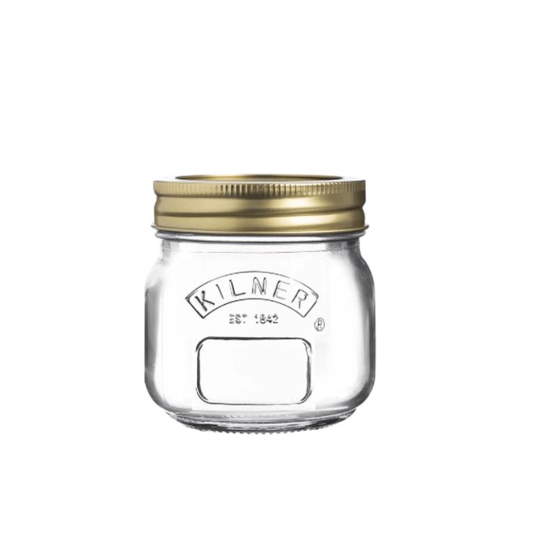 Kilner 250ml Preserve Jar Set of 6, high-quality glass jars for preserving jams, chutneys, and pickles with secure metal lids.