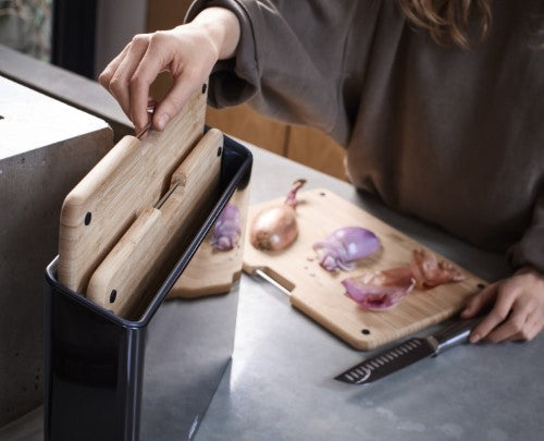 Joseph Joseph Folio™ Steel Bamboo 3pc Board Set (Blk)