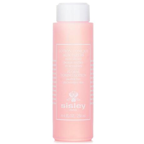 Alcohol-free floral toning lotion by Sisley, hydrating sensitive skin for a refreshed, radiant complexion. 250ml bottle.