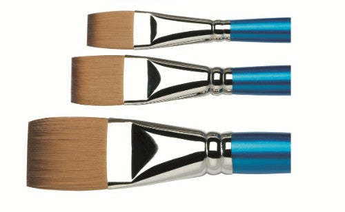 Long-handled Winsor & Newton brush, 19mm, designed for sharp edges, smooth finishes, and optimal color carrying in watercolor.