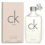 Calvin Klein CK One Eau De Toilette Spray 100ml, a refreshing unisex citrus fragrance with bright and floral notes.