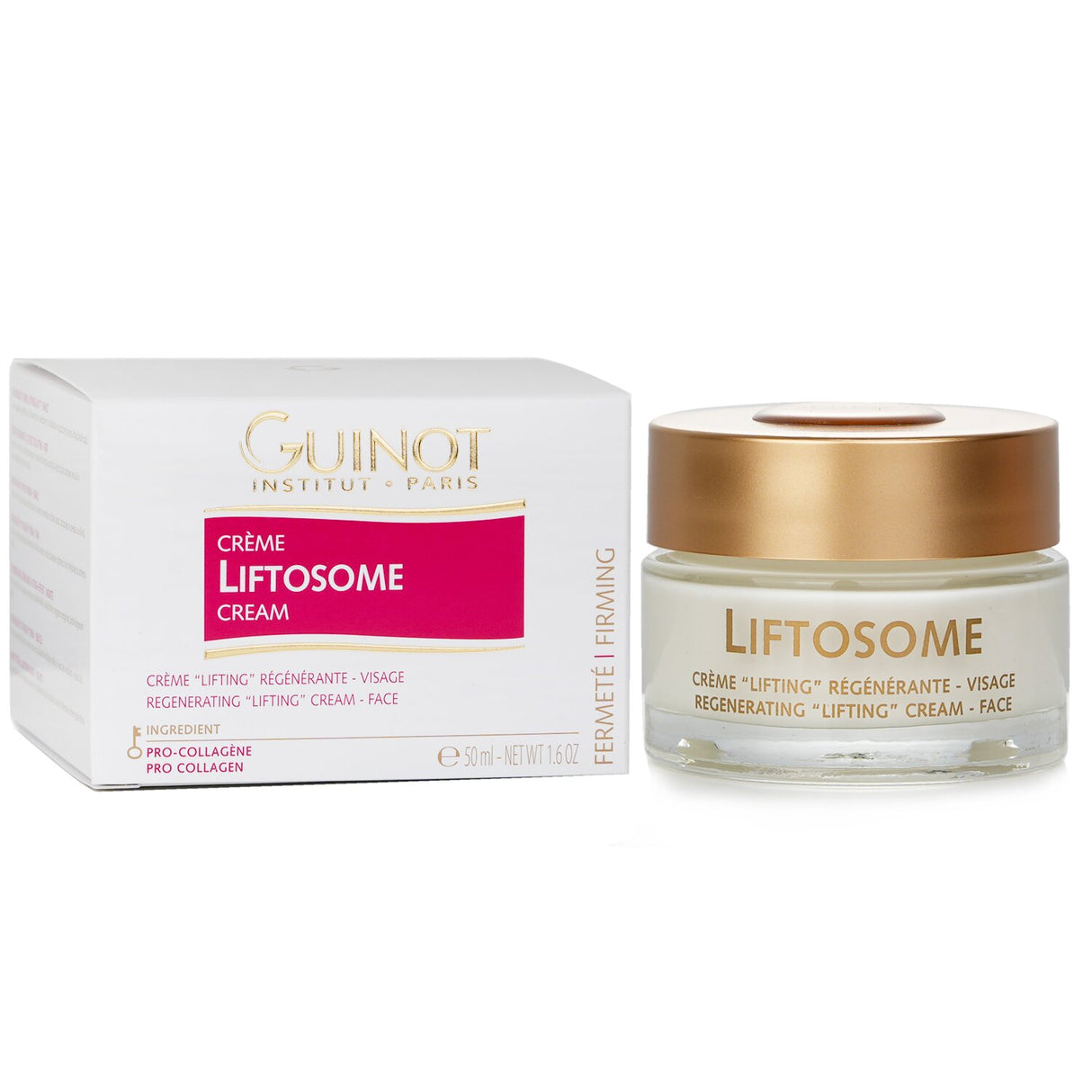 Guinot Liftosome Day/Night Lifting Cream in a 50ml jar, designed for hydration and youthful skin glow.