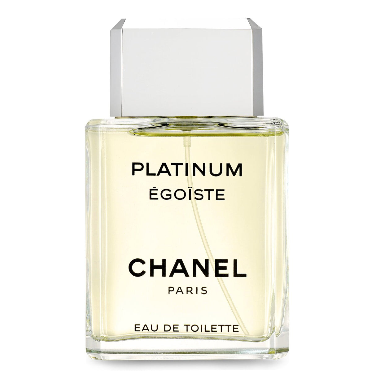 Chanel Egoiste Platinum Eau De Toilette Spray 100ml, a sophisticated floral woody fragrance for men with fresh and spicy notes.