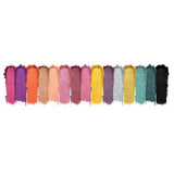 15-color LA Girl Pro Shadow palette featuring matte and shimmer shades for versatile eye makeup looks, ideal for travel.