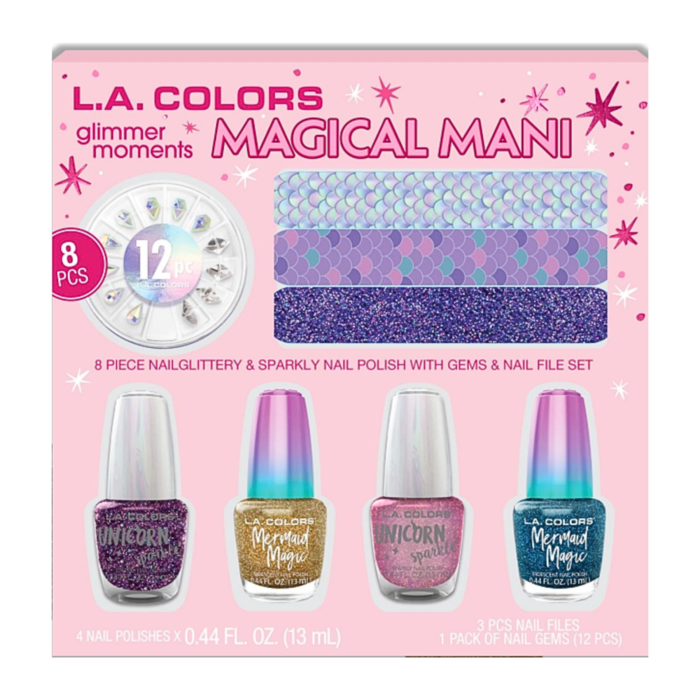 L.A. Colors Magical Mani Nail Set 8pc Display 6pc