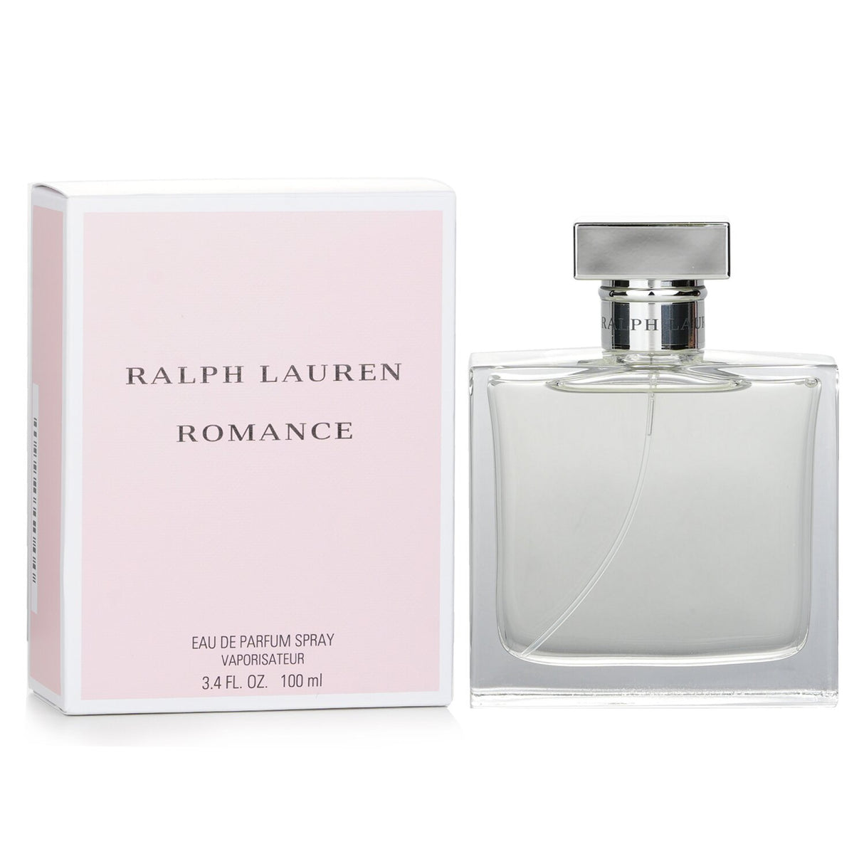 Ralph Lauren Romance Eau De Parfum Spray in a 100ml bottle, featuring a blend of floral and warm notes for an enchanting scent.