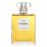 Chanel No.5 Eau De Parfum Spray, 100ml bottle, embodies elegance with a refined floral scent perfect for evening wear.