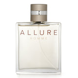 Chanel Allure Eau De Toilette Spray in a sleek bottle, featuring a blend of oriental resins, floral notes, and musk.